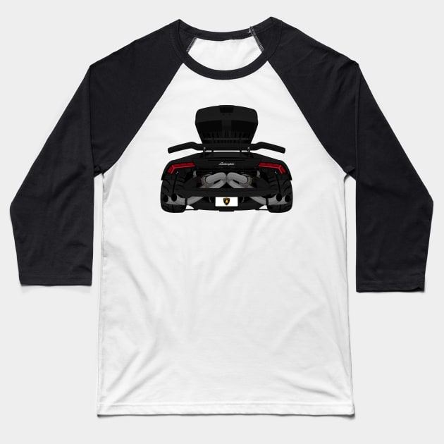 HURACAN BLACK Baseball T-Shirt by VENZ0LIC